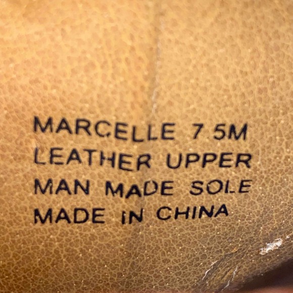 Kelsi Dagger Marcelle Cognac Leather Ankle Bootie Buckle Strap Open Toe 7.5 US - Picture 12 of 15